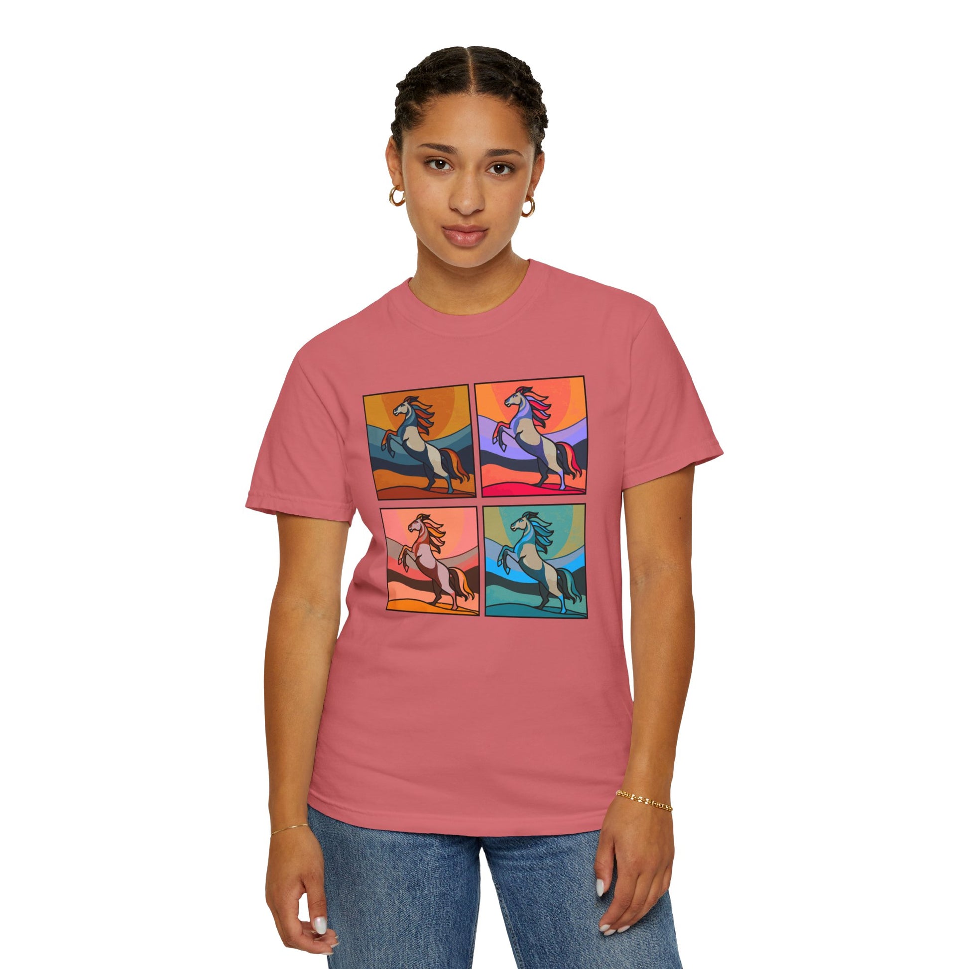 Horse Lover T-Shirt - Bold and Colorful Modern Artsy Design
