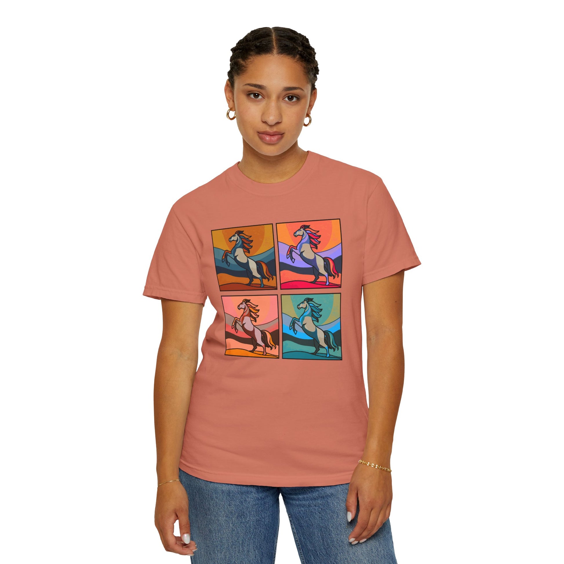 Horse Lover T-Shirt - Bold and Colorful Modern Artsy Design