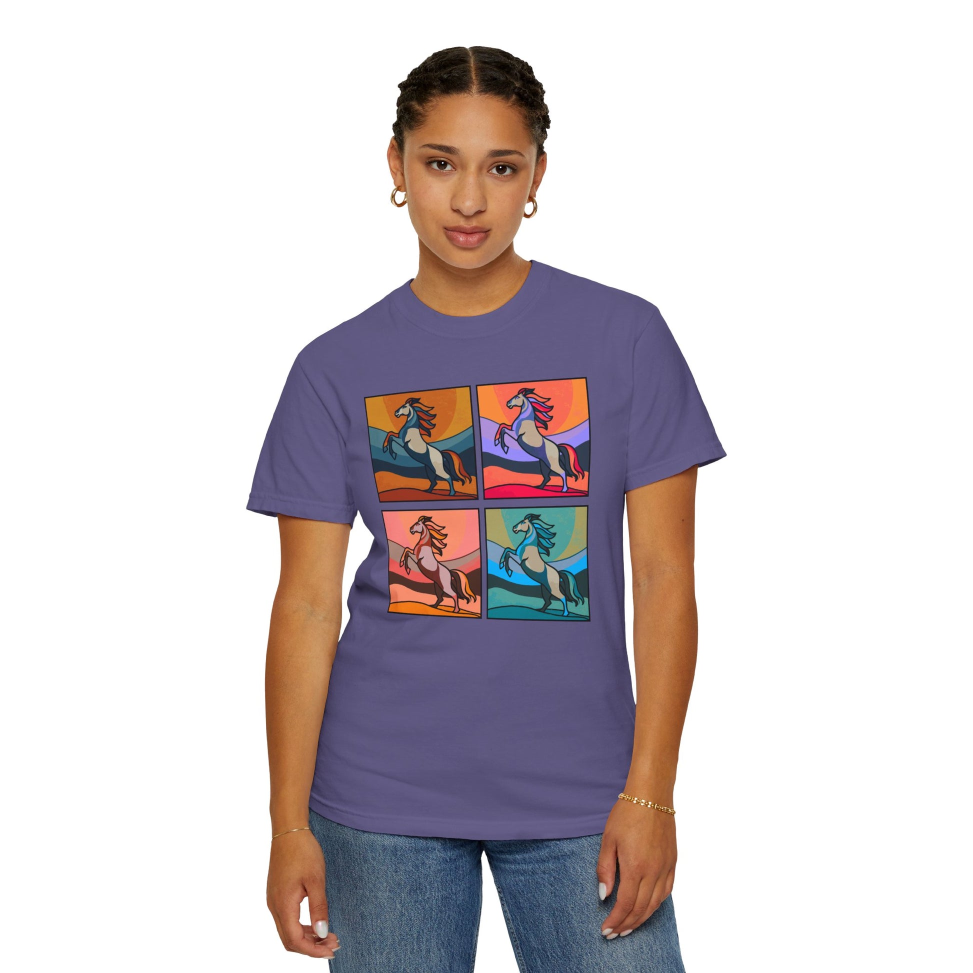 Horse Lover T-Shirt - Bold and Colorful Modern Artsy Design