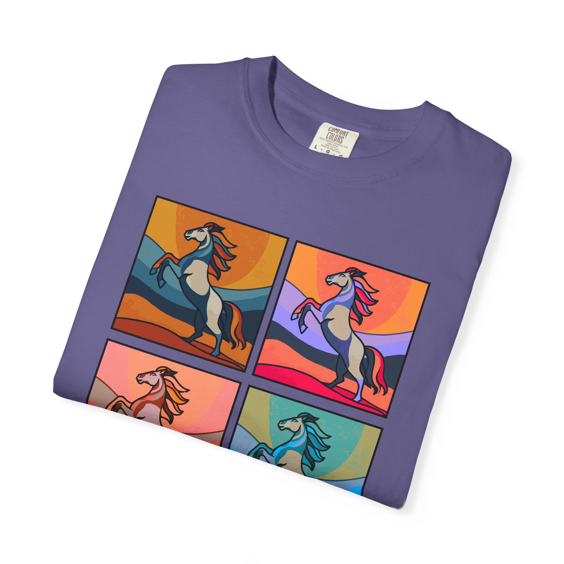Horse Lover T-Shirt - Bold and Colorful Modern Artsy Design