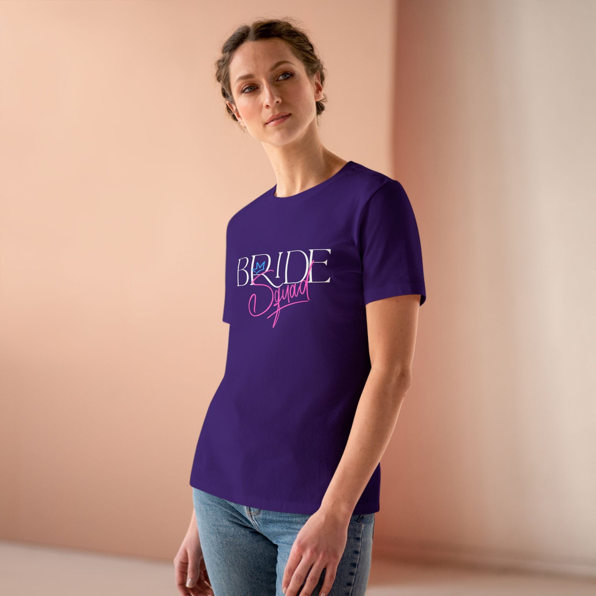 Bride Squad Cotton Tee, Perfect for Bachelorette Parties, Wedding Celebrations, Bridal Showers, Gifts for Bridesmaids, Matching Outfits