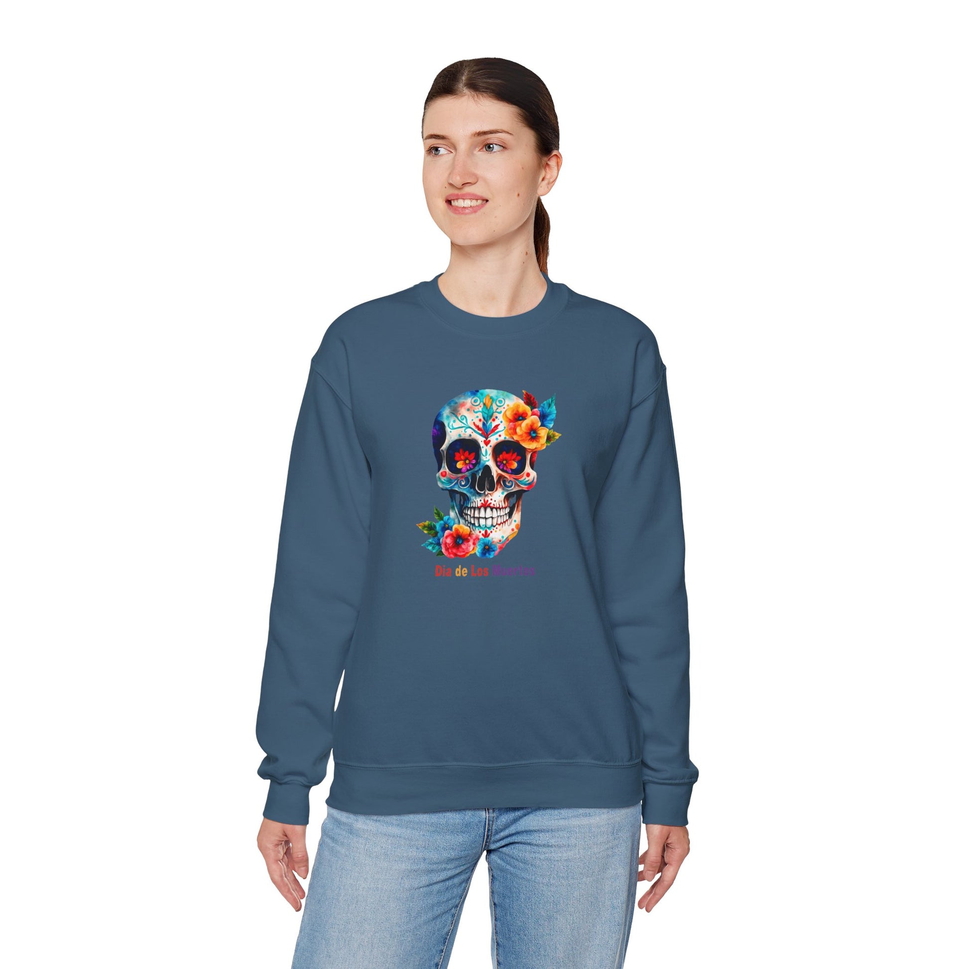 Day of the Dead, Dia de los Muertos Crewneck Sweatshirt - Halloween, Costume Unisex