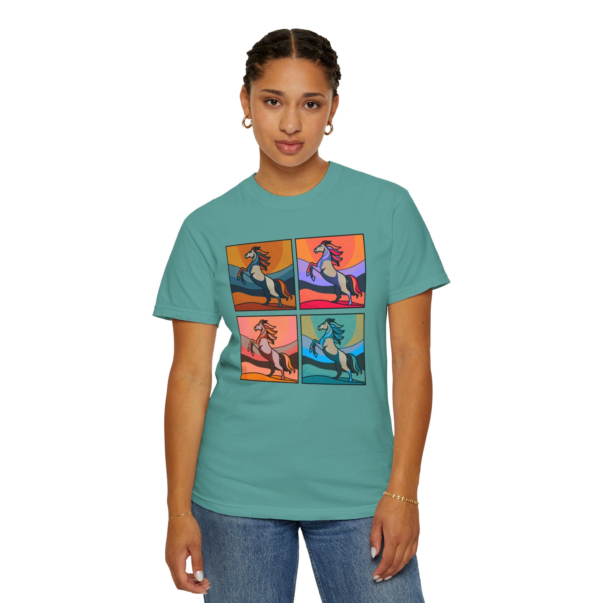 Horse Lover T-Shirt - Bold and Colorful Modern Artsy Design