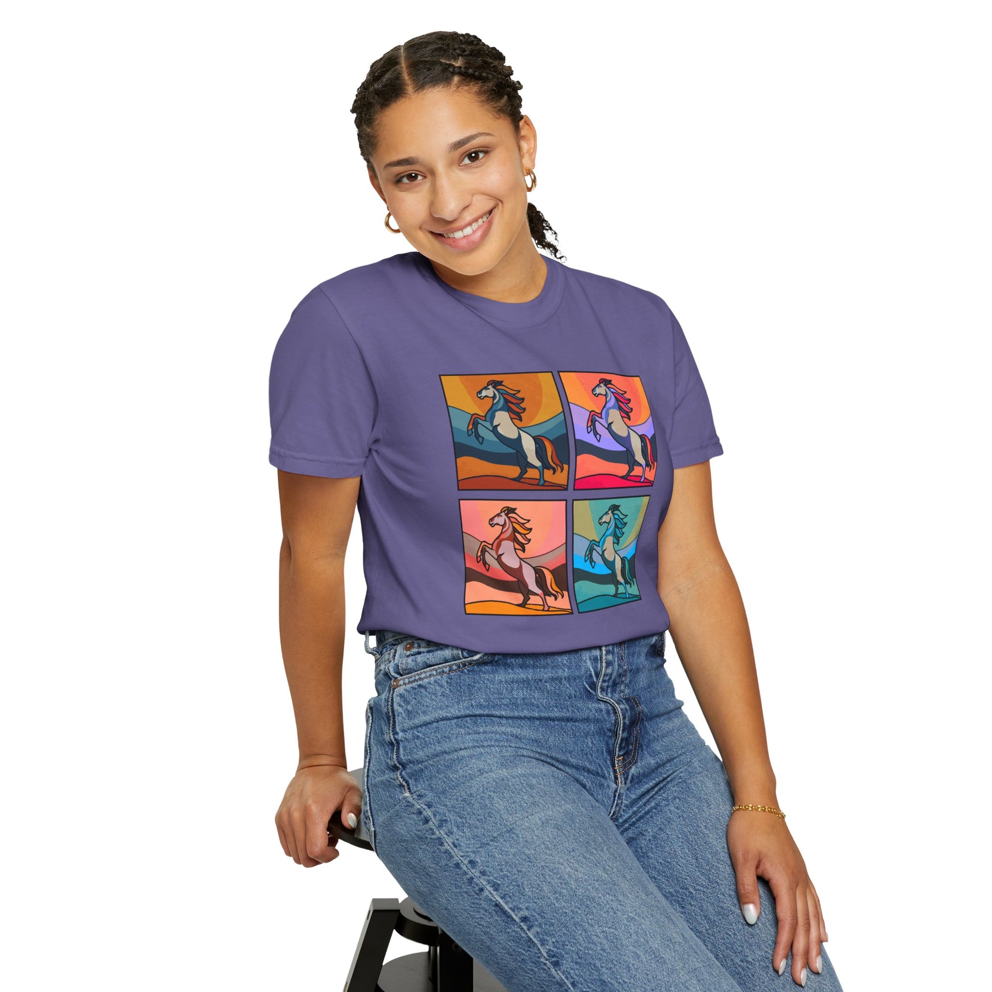Horse Lover T-Shirt - Bold and Colorful Modern Artsy Design
