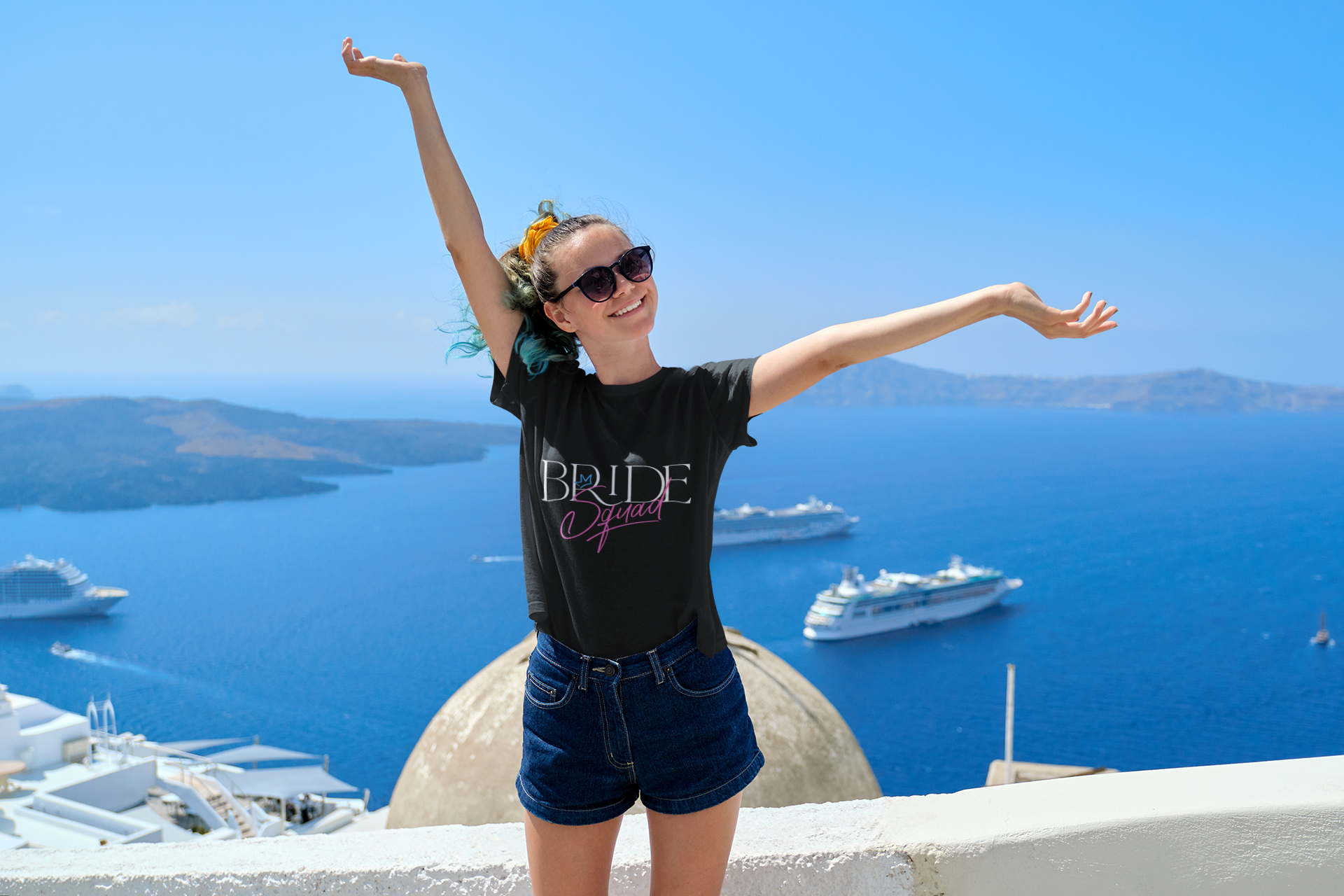 Bride Squad Cotton Tee, Perfect for Bachelorette Parties, Wedding Celebrations, Bridal Showers, Gifts for Bridesmaids, Matching Outfits
