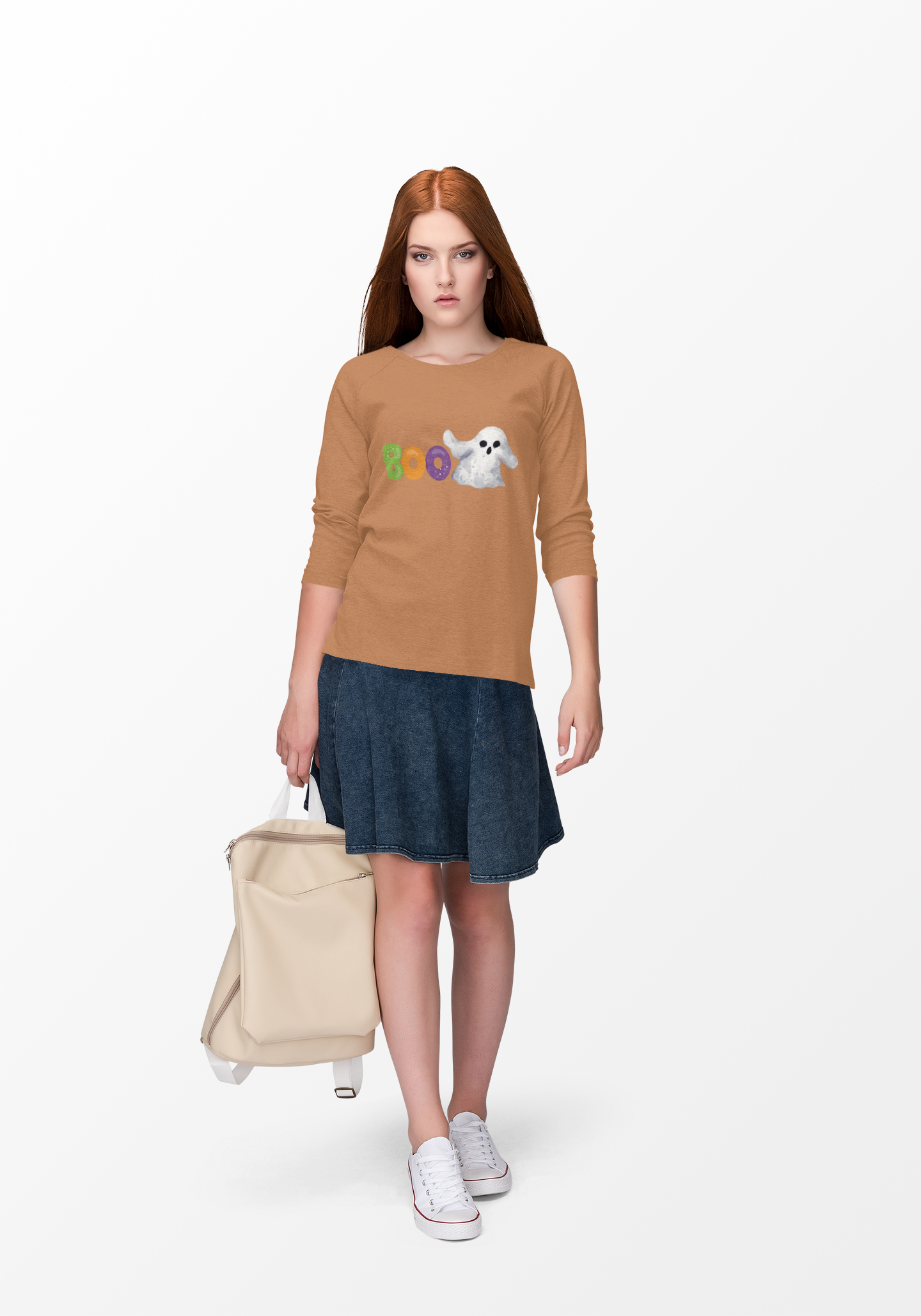 Halloween Ghost Boo Sweatshirt, Unisex Crewneck for Fall Celebrations, Cozy Casual Wear, Halloween Gift, Spooky Season Apparel