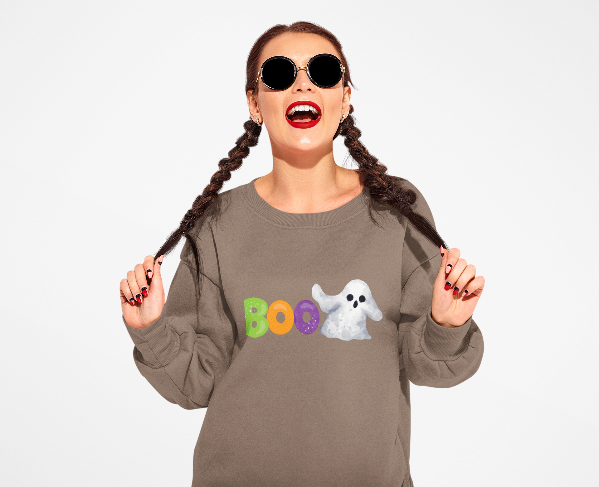 Halloween Ghost Boo Sweatshirt, Unisex Crewneck for Fall Celebrations, Cozy Casual Wear, Halloween Gift, Spooky Season Apparel