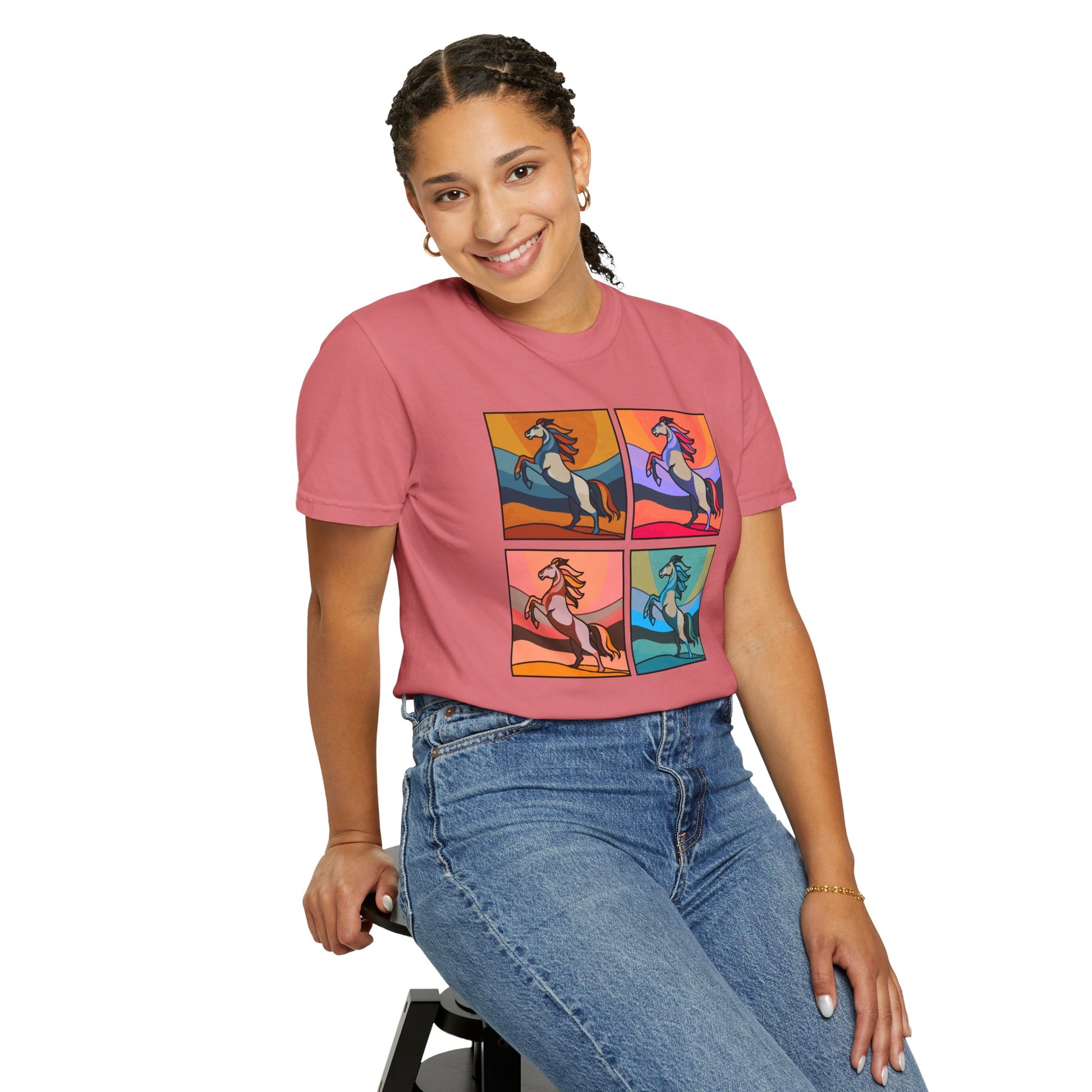 Horse Lover T-Shirt - Bold and Colorful Modern Artsy Design