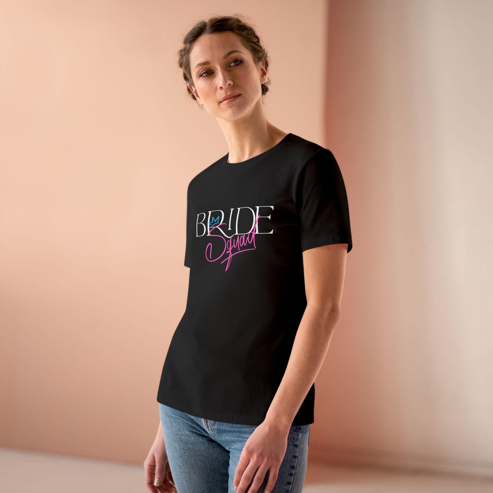 Bride Squad Cotton Tee, Perfect for Bachelorette Parties, Wedding Celebrations, Bridal Showers, Gifts for Bridesmaids, Matching Outfits