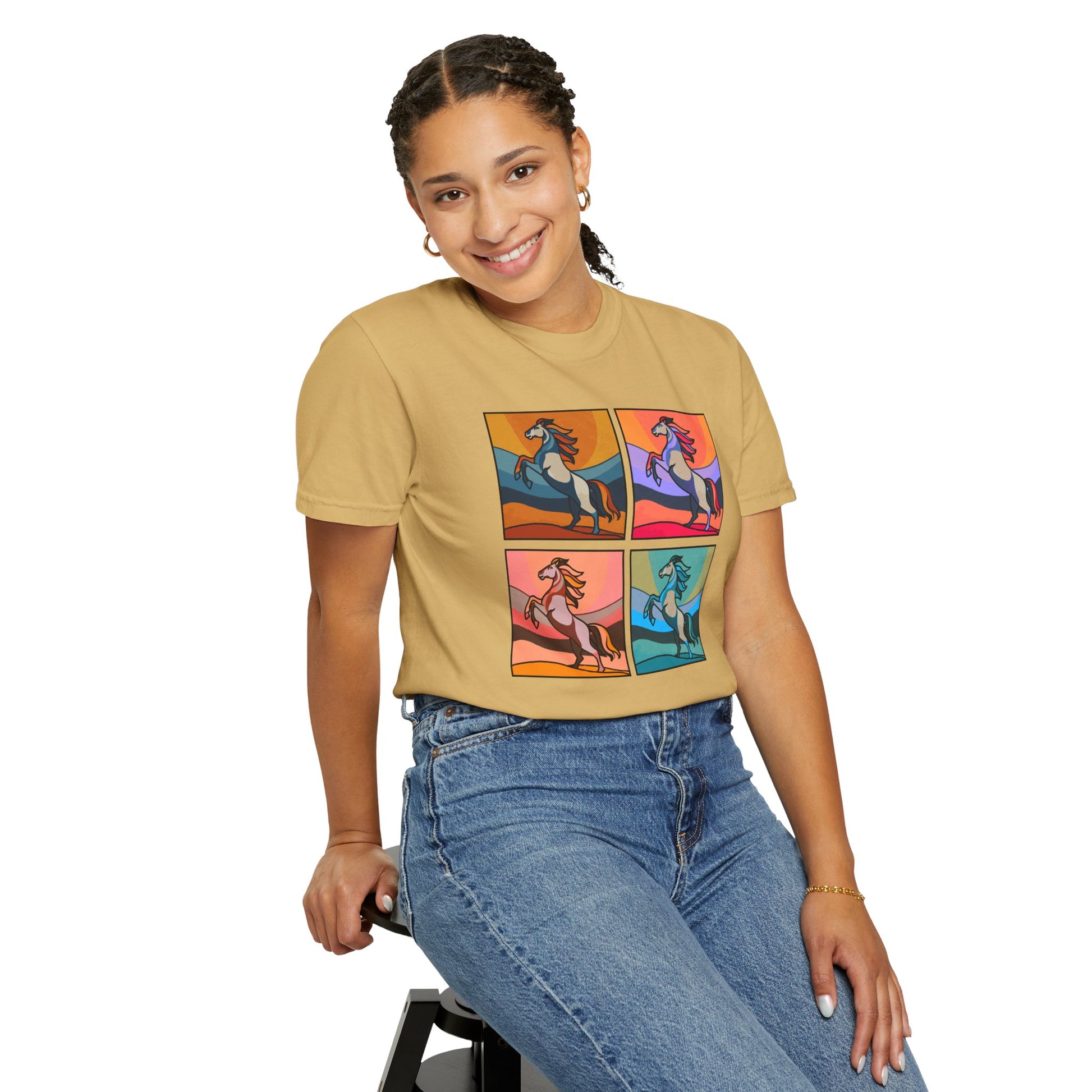Horse Lover T-Shirt - Bold and Colorful Modern Artsy Design