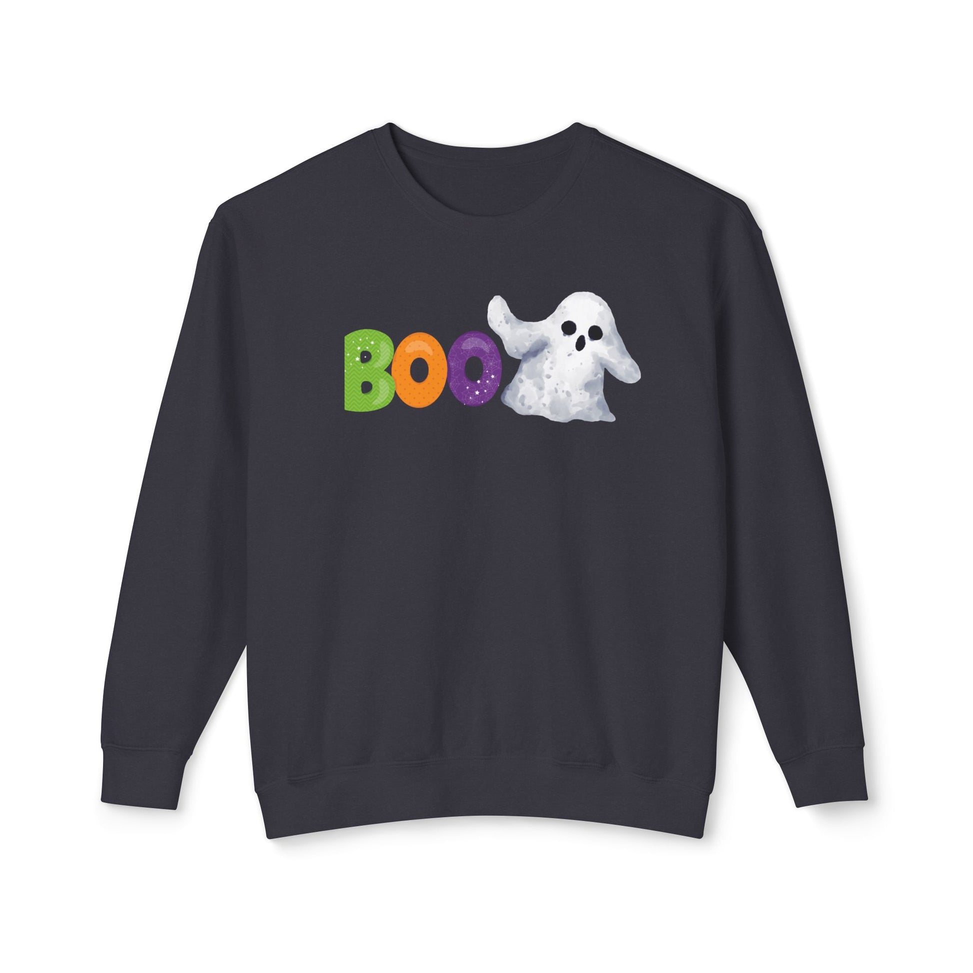 Halloween Ghost Boo Sweatshirt, Unisex Crewneck for Fall Celebrations, Cozy Casual Wear, Halloween Gift, Spooky Season Apparel
