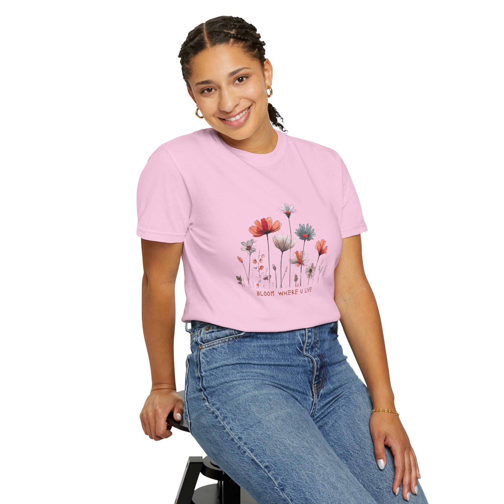 Wild Flower Graphic T-shirt, Modern, simple, nice gift idea