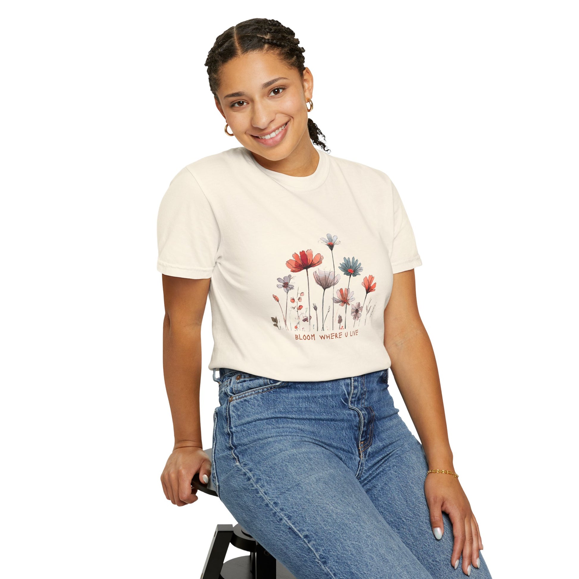 Wild Flower Graphic T-shirt, Modern, simple, nice gift idea