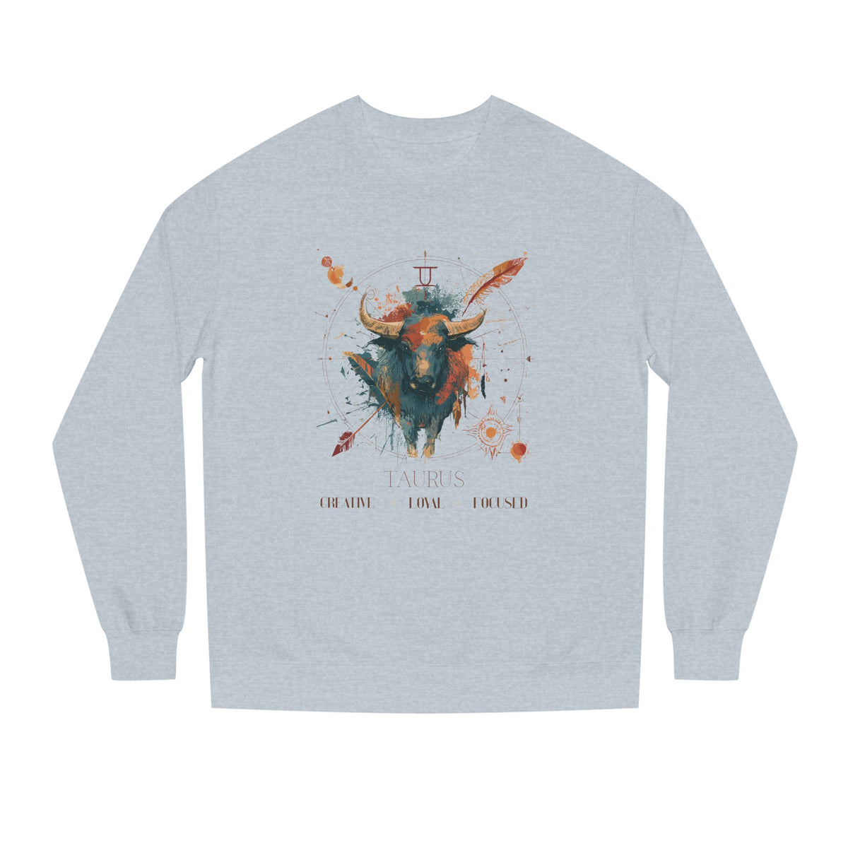 Retro inspired Taurus Zodiac Crewneck Sweatshirt — Muted desert colors Horoscope birthdays giftables