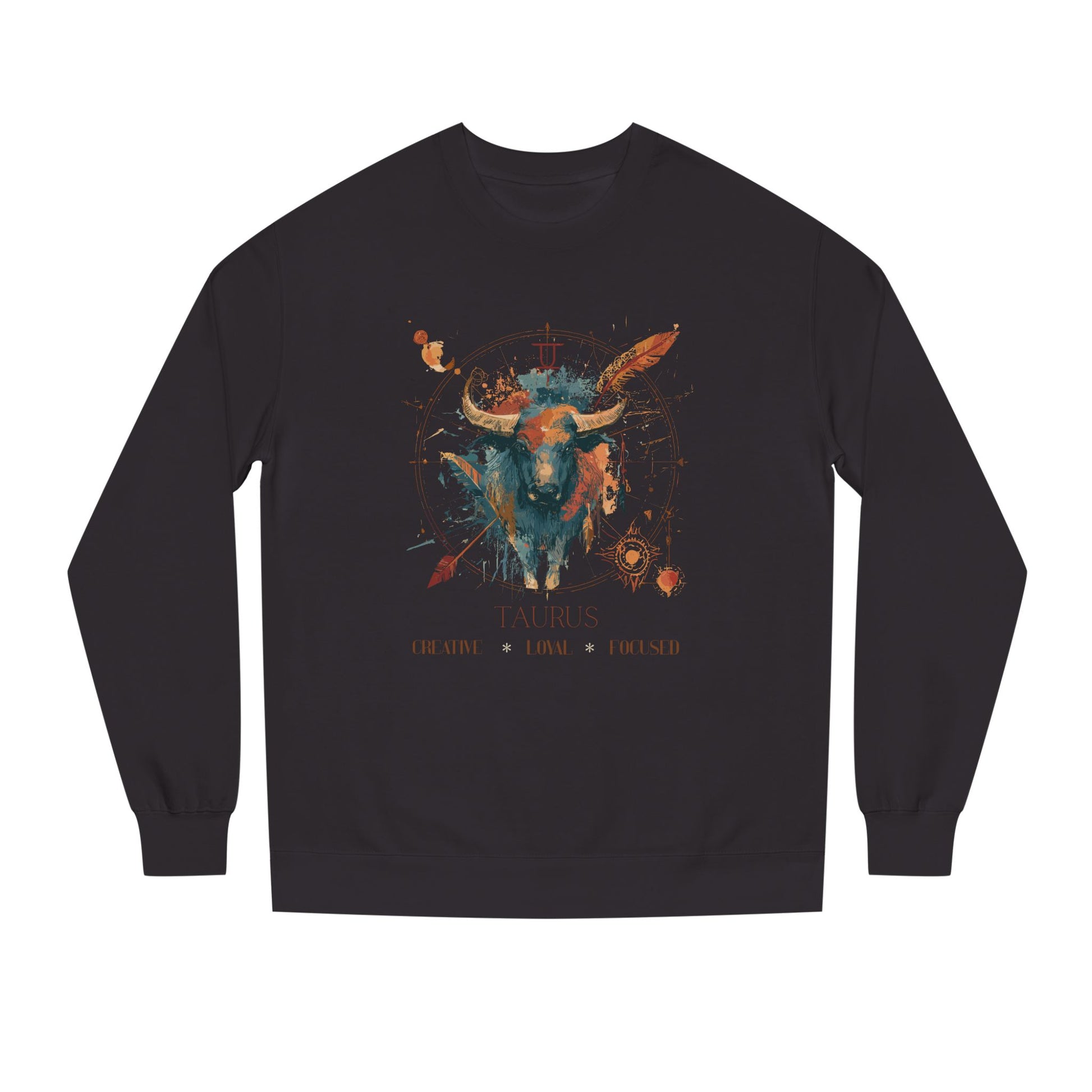 Retro inspired Taurus Zodiac Crewneck Sweatshirt — Muted desert colors Horoscope birthdays giftables