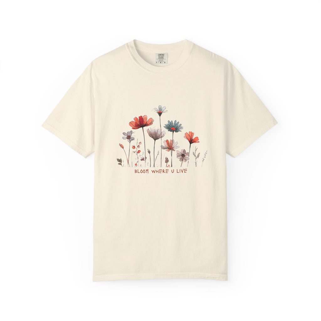 Wild Flower Graphic T-shirt, Modern, simple, nice gift idea