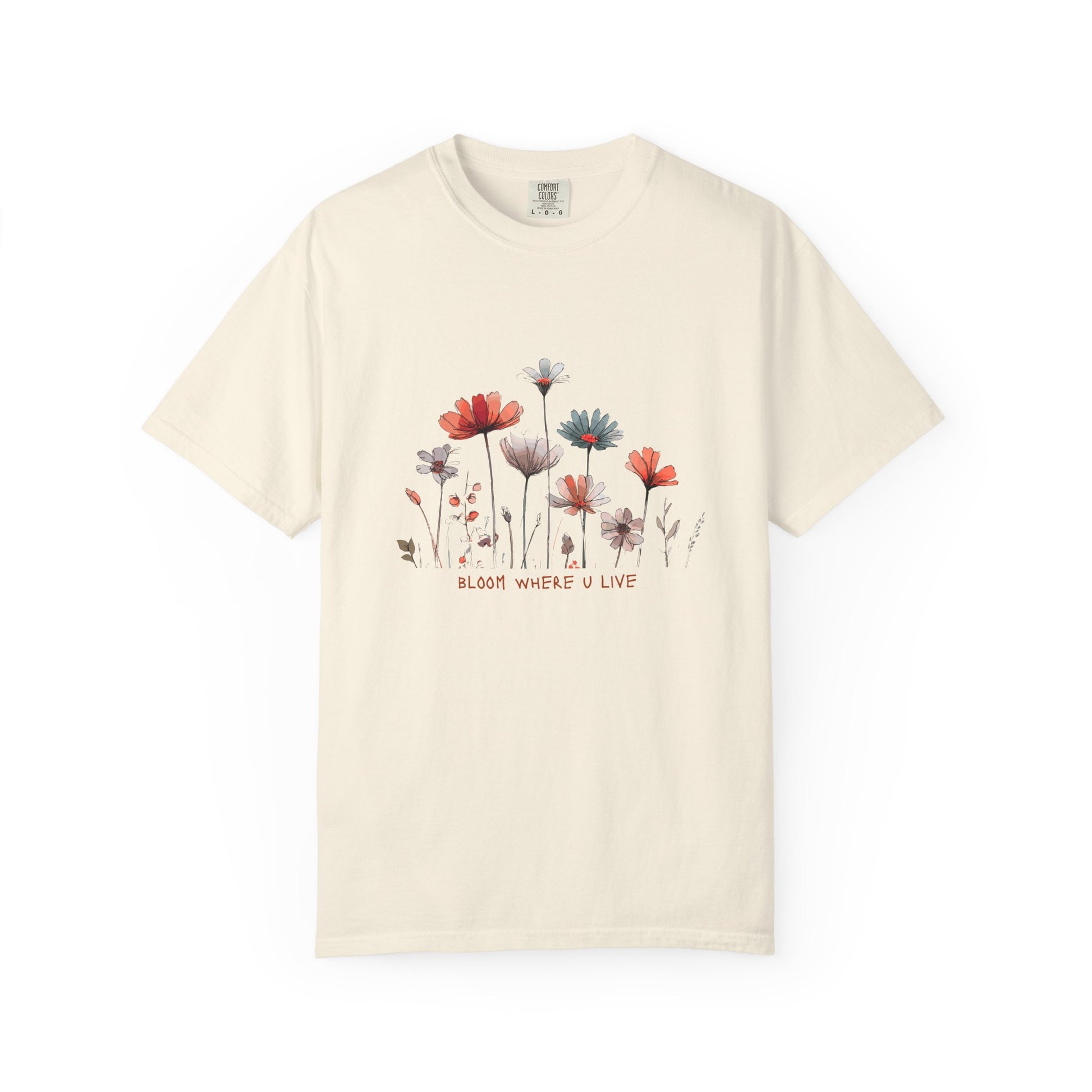 Wild Flower Graphic T-shirt, Modern, simple, nice gift idea