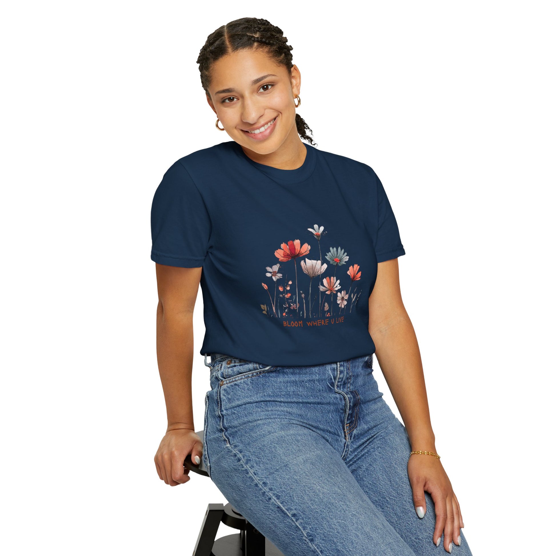 Wild Flower Graphic T-shirt, Modern, simple, nice gift idea