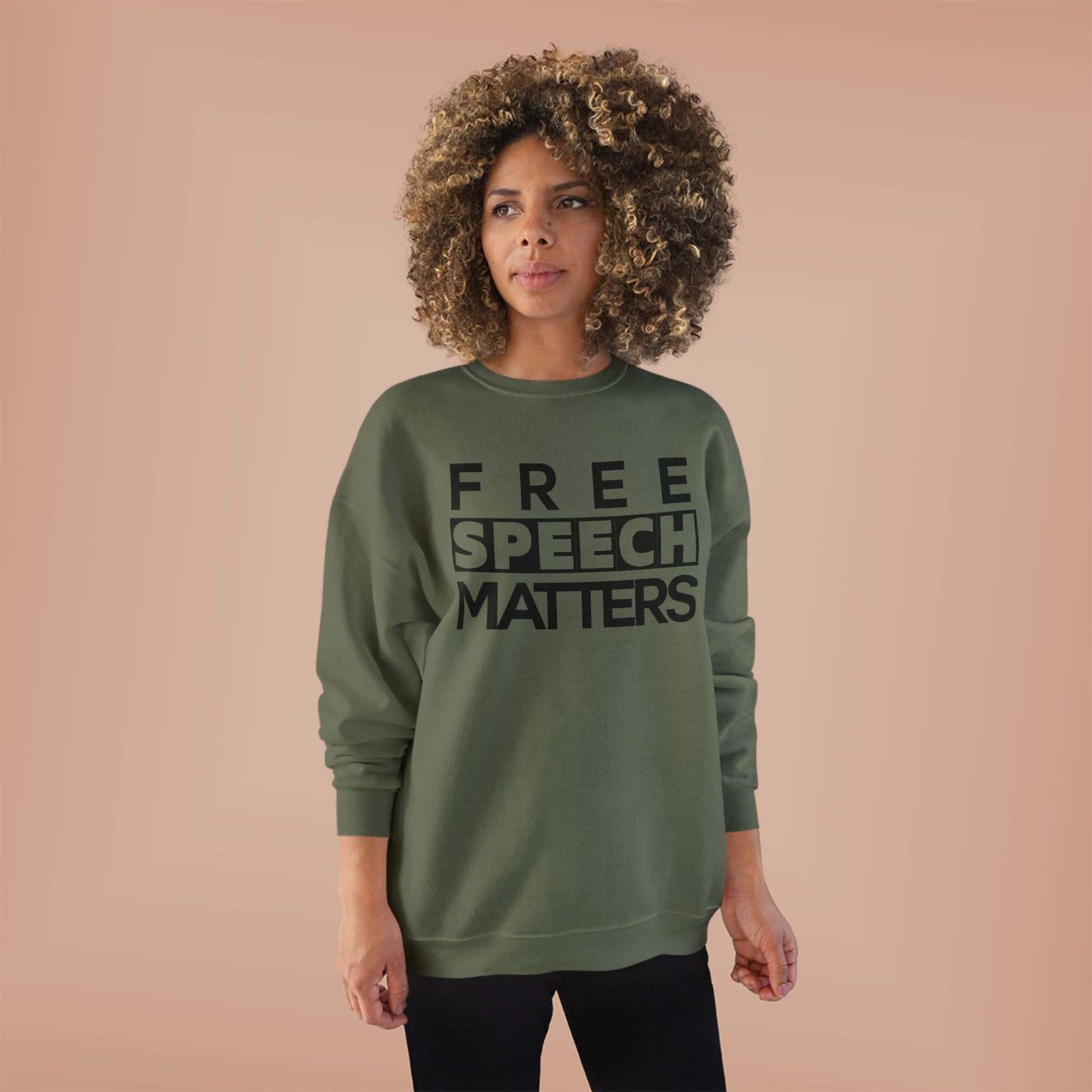 Unisex Crewneck Sweatshirt - Free Speech Matters Political Alliance Freedom Liftable All Genders