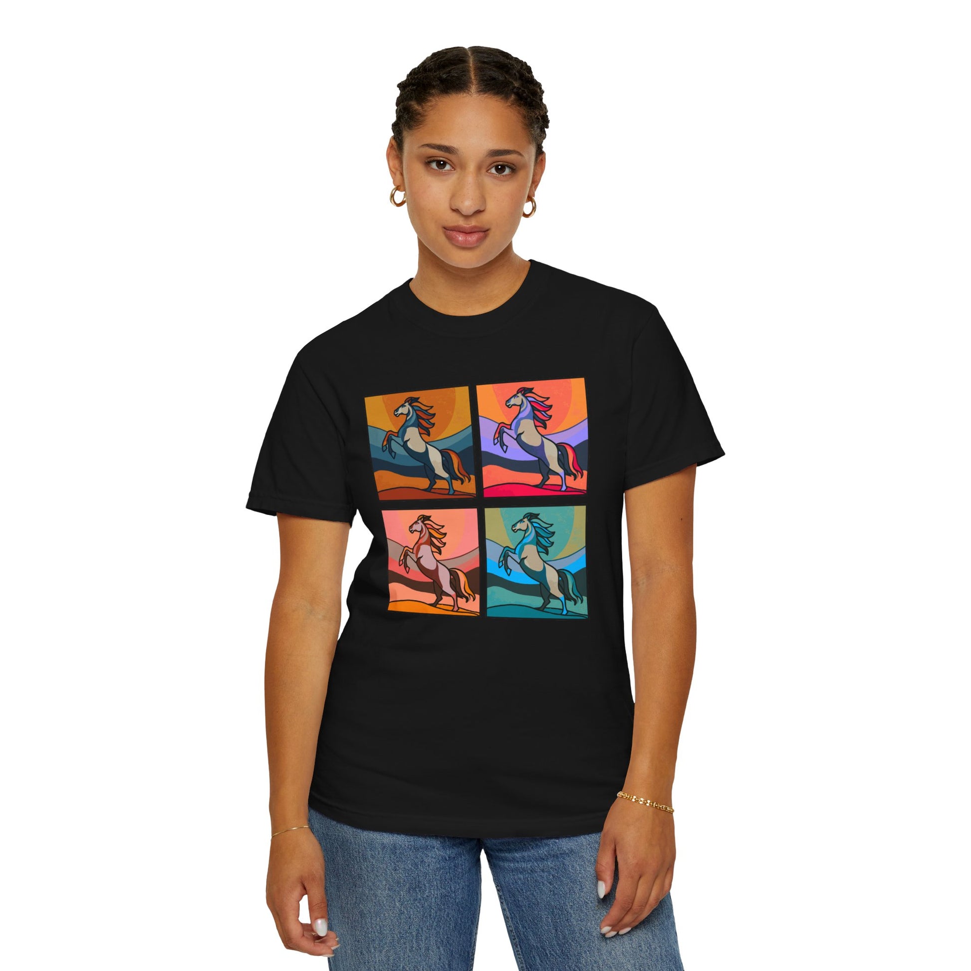 Horse Lover T-Shirt - Bold and Colorful Modern Artsy Design