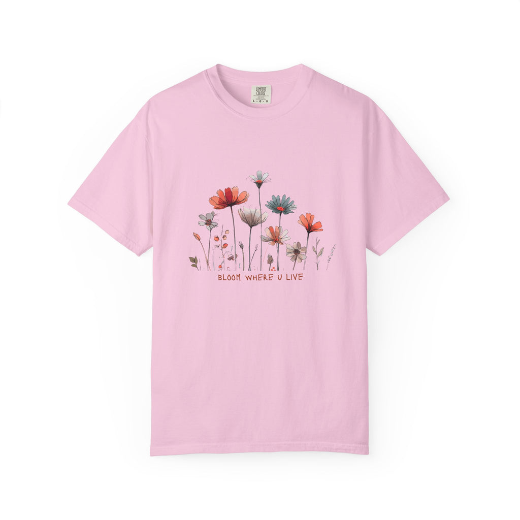 Wild Flower Graphic T-shirt, Modern, simple, nice gift idea