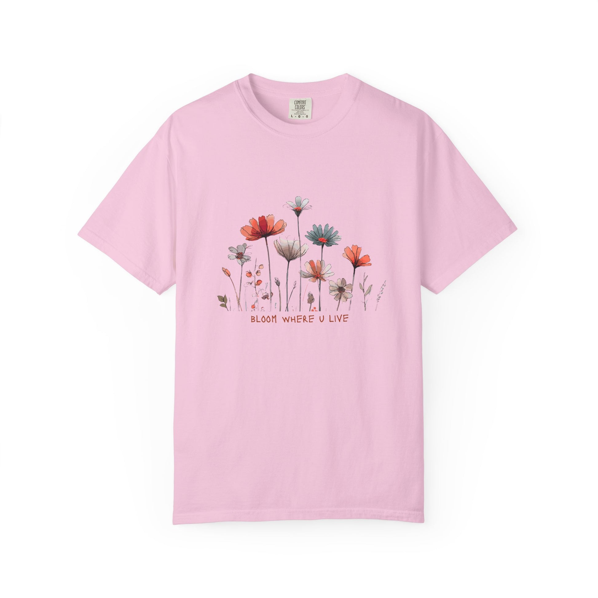 Wild Flower Graphic T-shirt, Modern, simple, nice gift idea