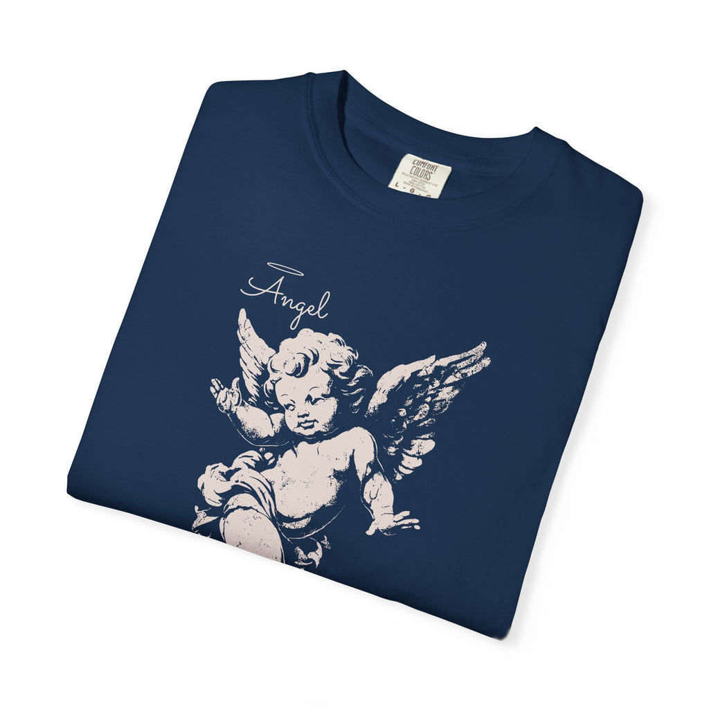 Vintage inspired Cherub T-shirt Classic Angel Design for Women sassy and sexy gift for her trendy distressed t-shirt boho girl