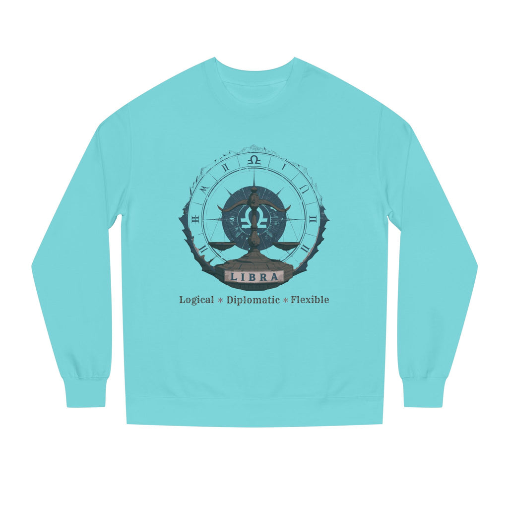 Vintage inspired Libra Zodiac Sweatshirt – Libra Scales Crewneck (Logical • Diplomatic • Flexible Birthdays & celebrations