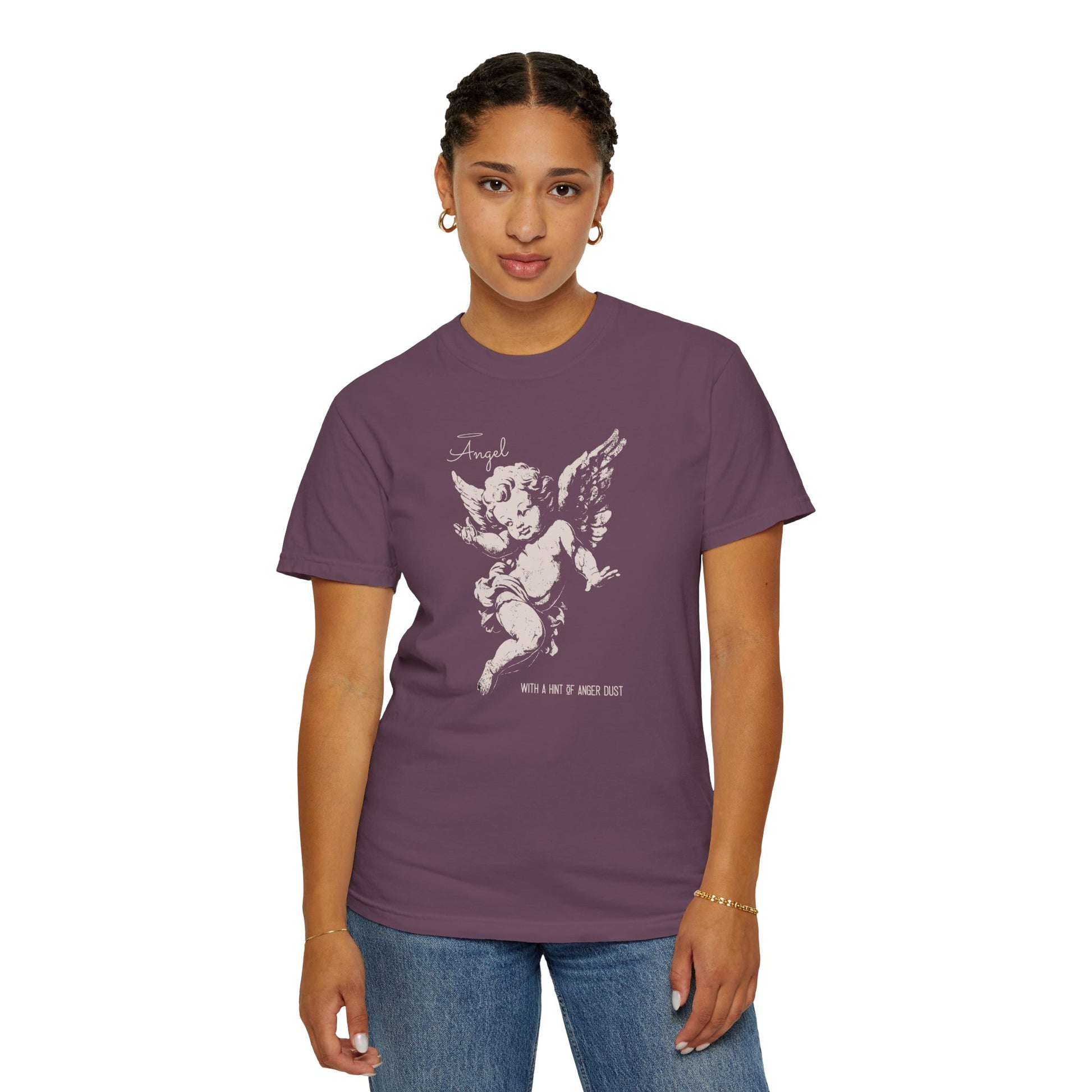 Vintage Cherub T-shirt - Classic Angel Design for Women