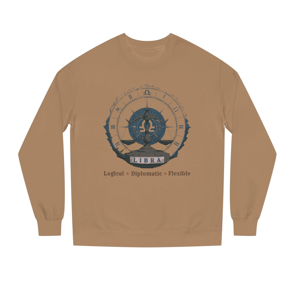 Vintage inspired Libra Zodiac Sweatshirt – Libra Scales Crewneck (Logical • Diplomatic • Flexible Birthdays & celebrations