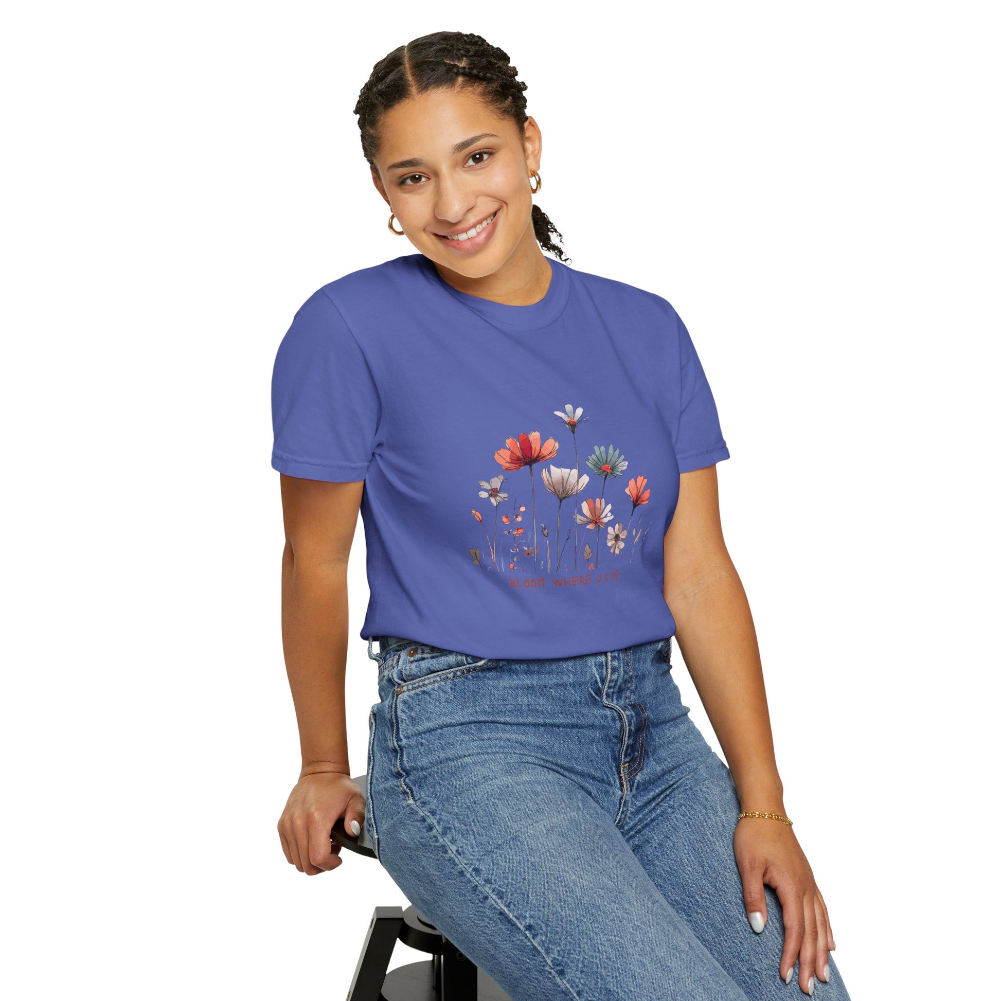 Wild Flower Graphic T-shirt, Modern, simple, nice gift idea