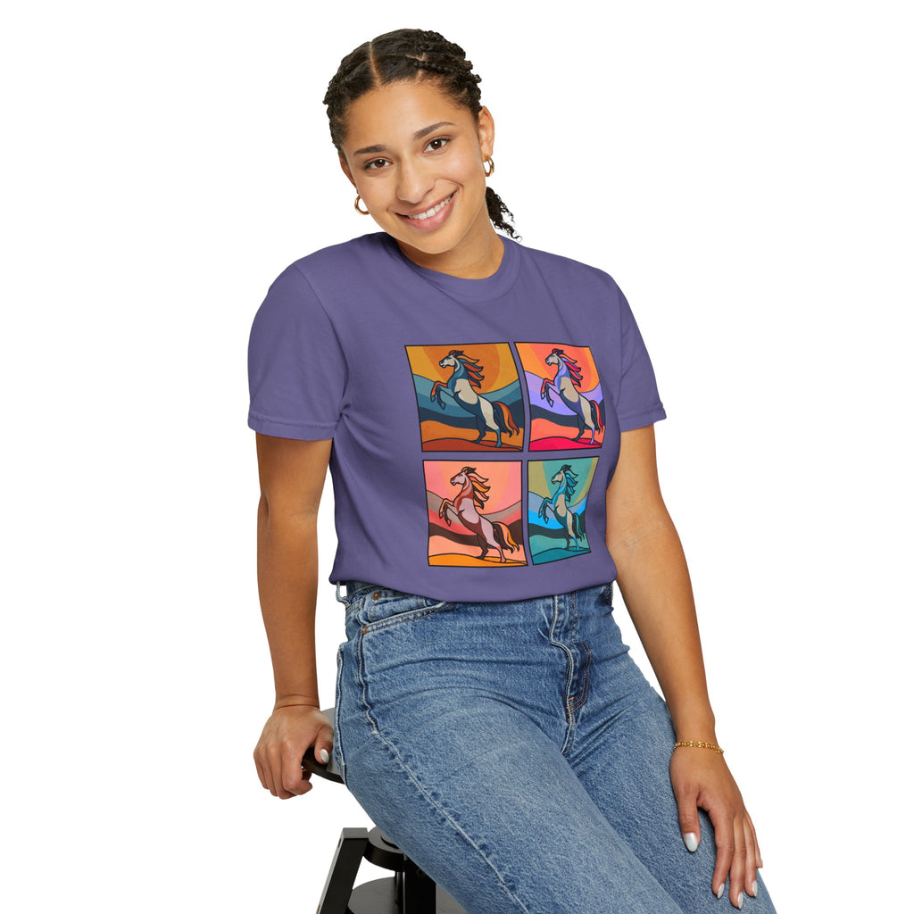 Horse Lover T-Shirt - Bold and Colorful Modern Artsy Design