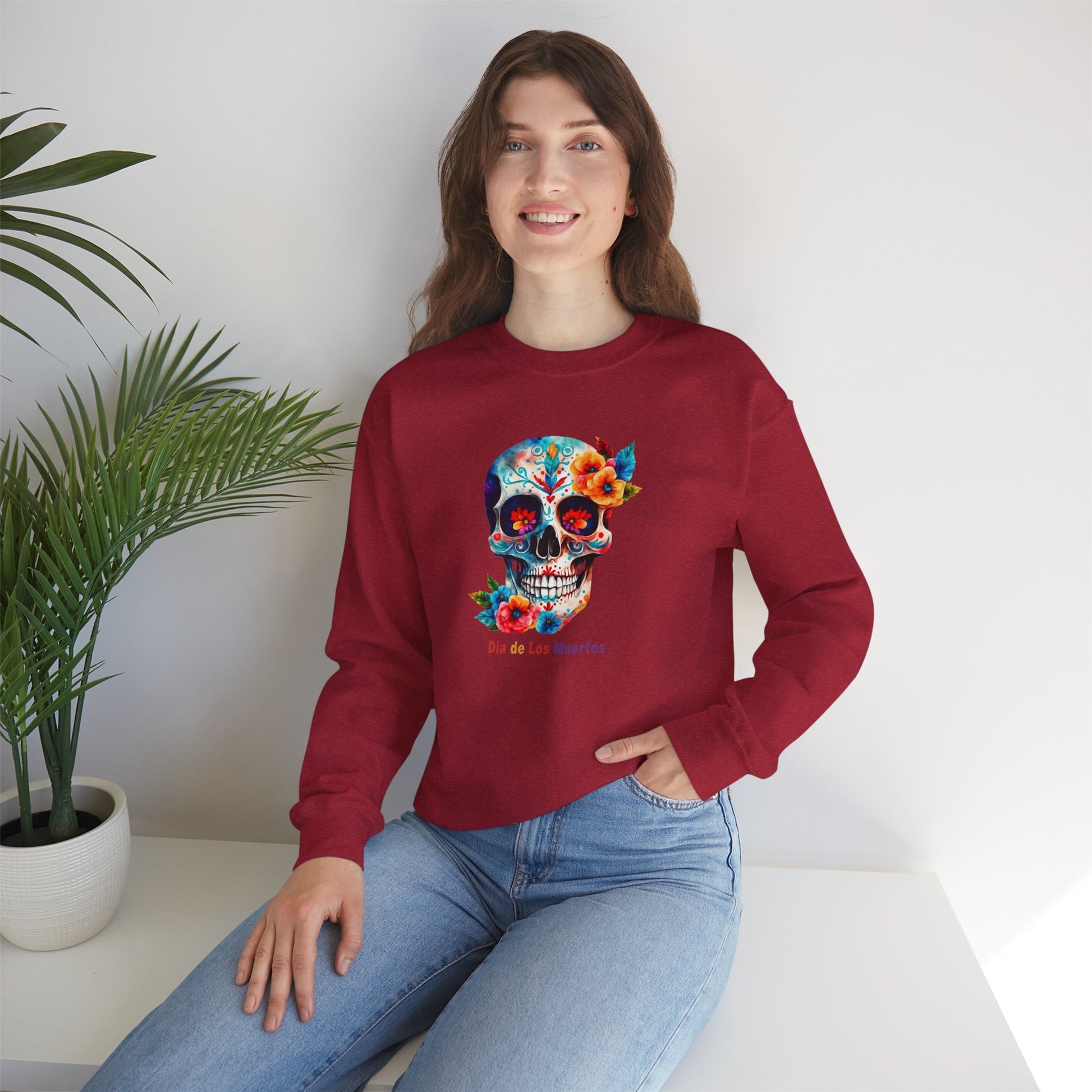 Day of the Dead, Dia de los Muertos Crewneck Sweatshirt - Halloween, Costume Unisex