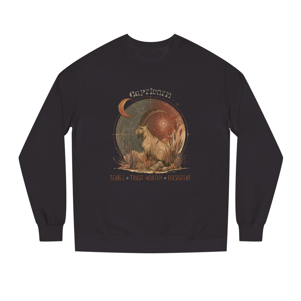 Retro inspired Capricorn Horoscope Crewneck Sweatshirt Astrological gifts for Zodiac lovers