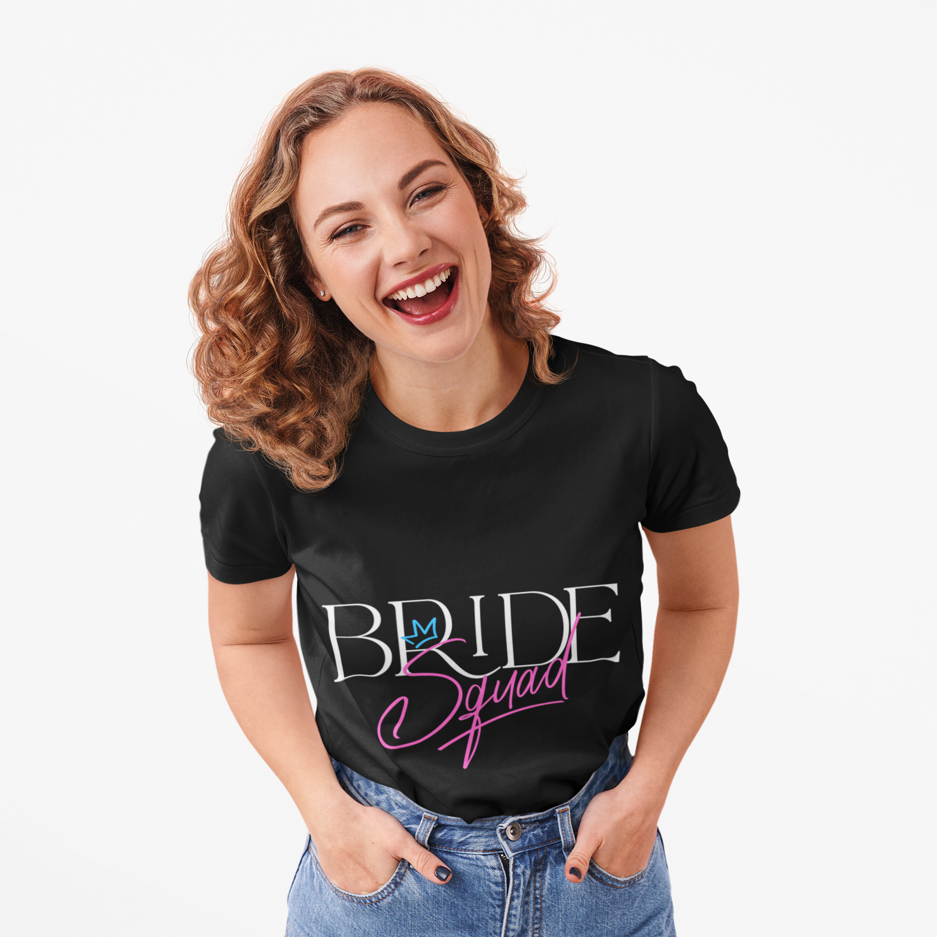 Bride Squad Cotton Tee, Perfect for Bachelorette Parties, Wedding Celebrations, Bridal Showers, Gifts for Bridesmaids, Matching Outfits