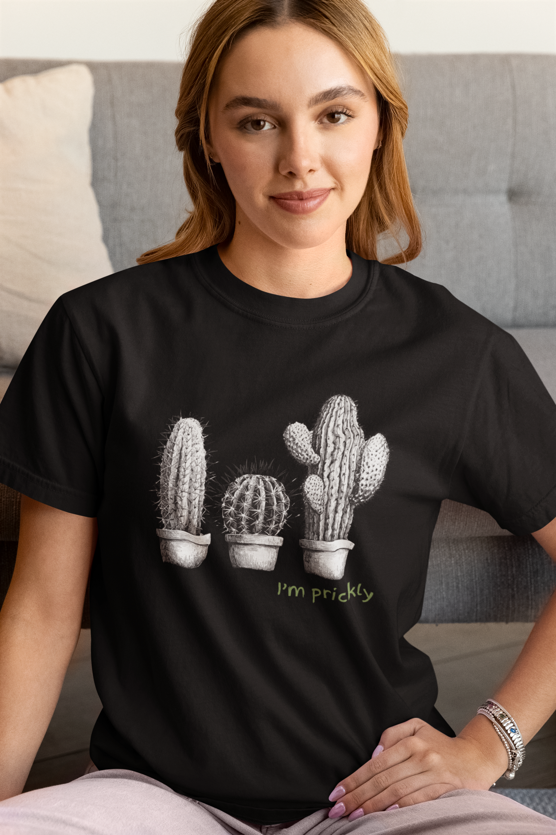 Prickly Cactus T-shirt - Funny Saying and Boho Freespirit Design
