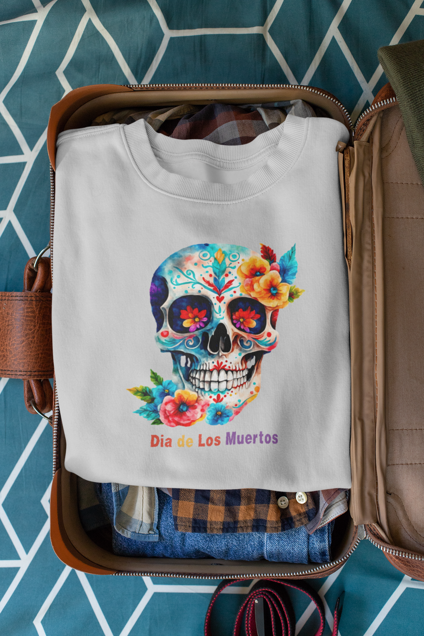 Day of the Dead, Dia de los Muertos Crewneck Sweatshirt - Halloween, Costume Unisex
