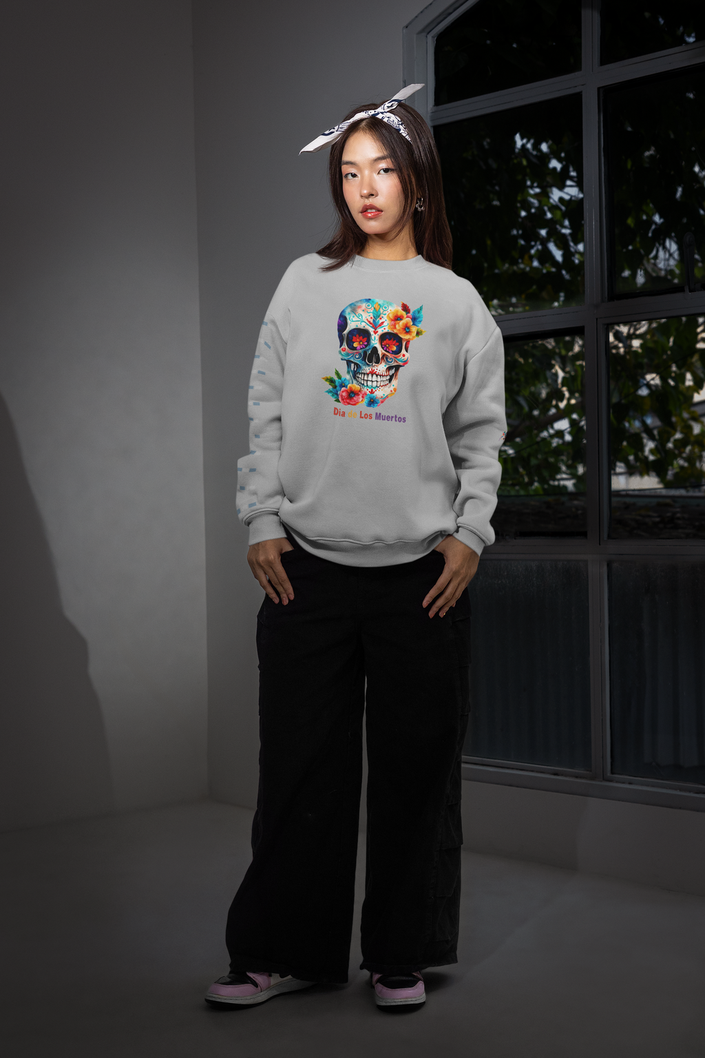 Day of the Dead, Dia de los Muertos Crewneck Sweatshirt - Halloween, Costume Unisex