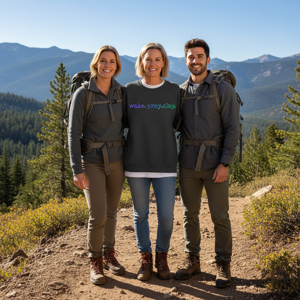 Modern faith inspired Unisex Heavy Blend™ Crewneck Sweatshirt Casual motivating positive Sweatshirt contemporary christian crew