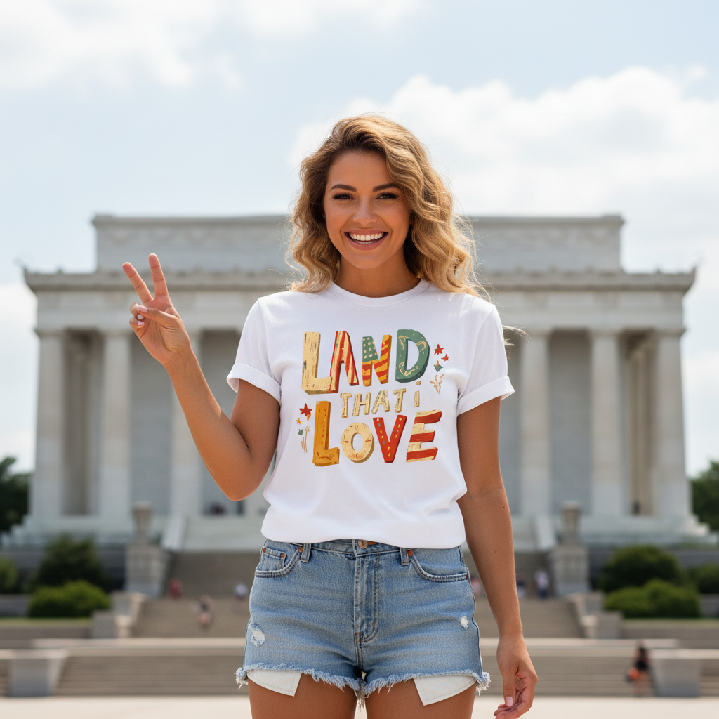 Patriotic loving tee proud love America Unisex T-Shirt  4th of July red white and blue freedom inspired t-shirt  Softstyle Comfort for Patriotic Souls