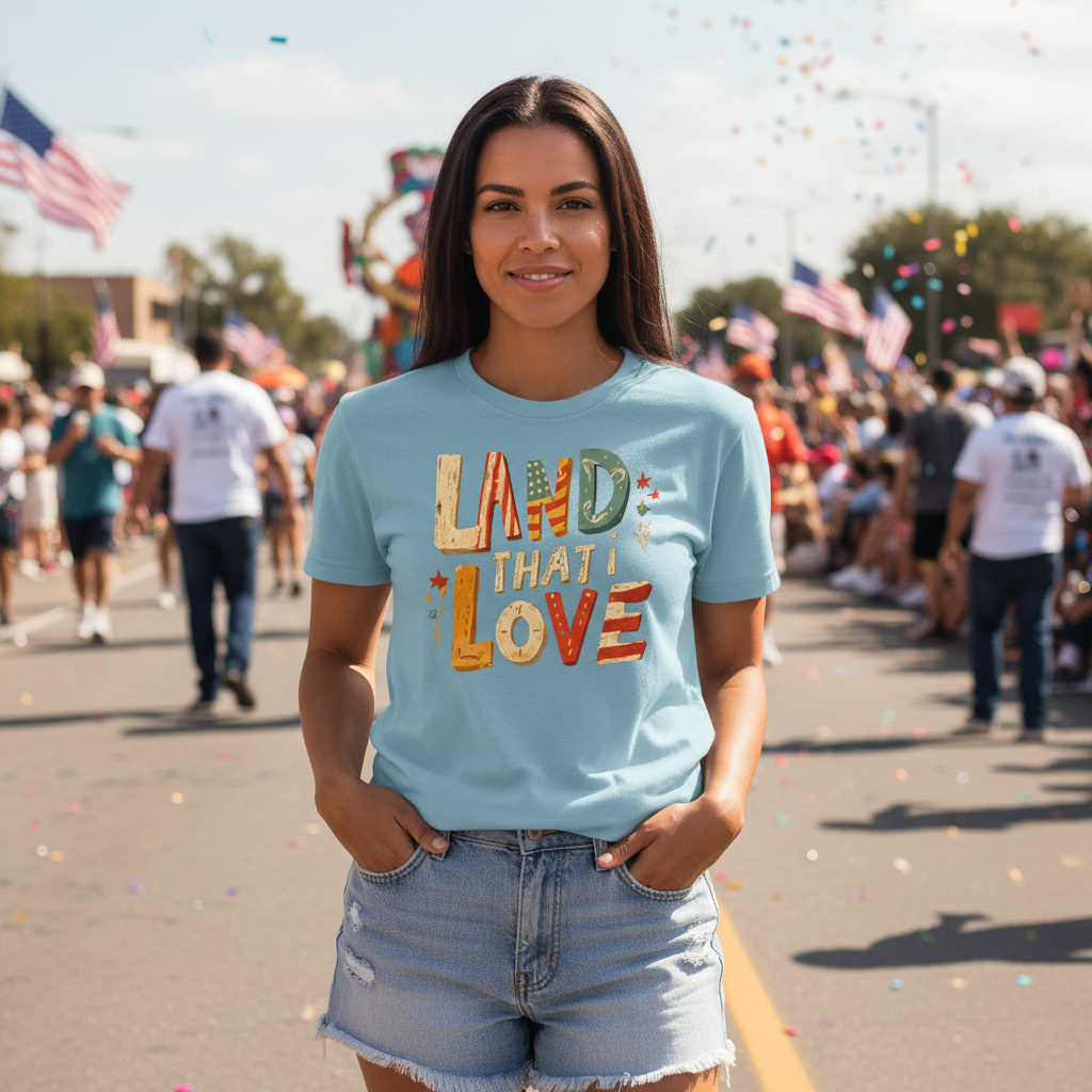 Patriotic loving tee proud love America Unisex T-Shirt  4th of July red white and blue freedom inspired t-shirt  Softstyle Comfort for Patriotic Souls