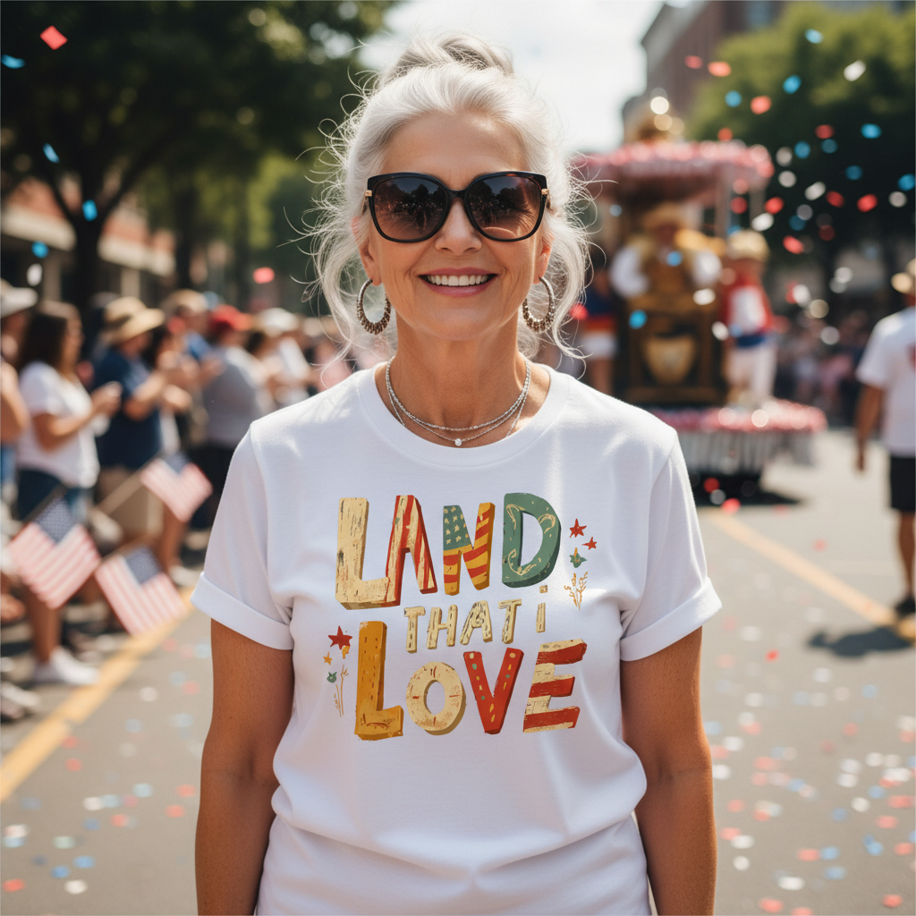 Patriotic loving tee proud love America Unisex T-Shirt  4th of July red white and blue freedom inspired t-shirt  Softstyle Comfort for Patriotic Souls