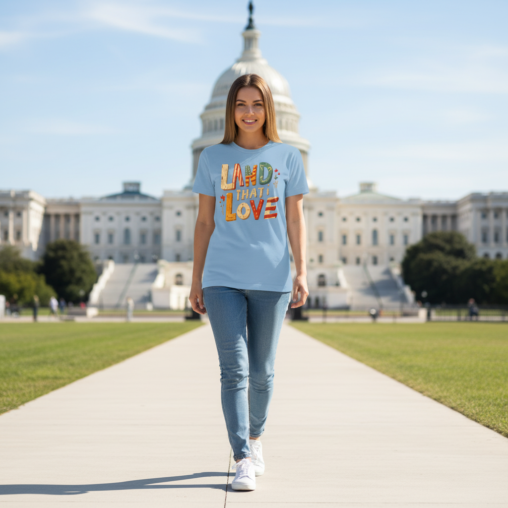 Patriotic loving tee proud love America Unisex T-Shirt  4th of July red white and blue freedom inspired t-shirt  Softstyle Comfort for Patriotic Souls