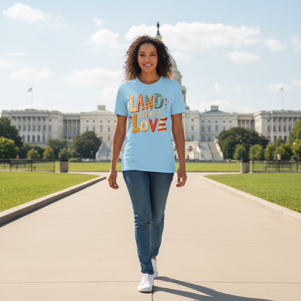 Patriotic loving tee proud love America Unisex T-Shirt  4th of July red white and blue freedom inspired t-shirt  Softstyle Comfort for Patriotic Souls