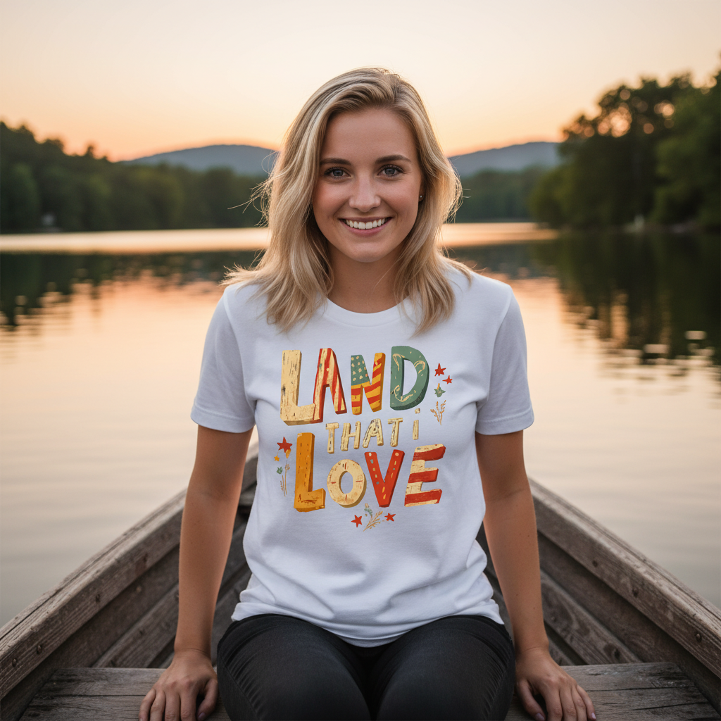 Patriotic loving tee proud love America Unisex T-Shirt  4th of July red white and blue freedom inspired t-shirt  Softstyle Comfort for Patriotic Souls