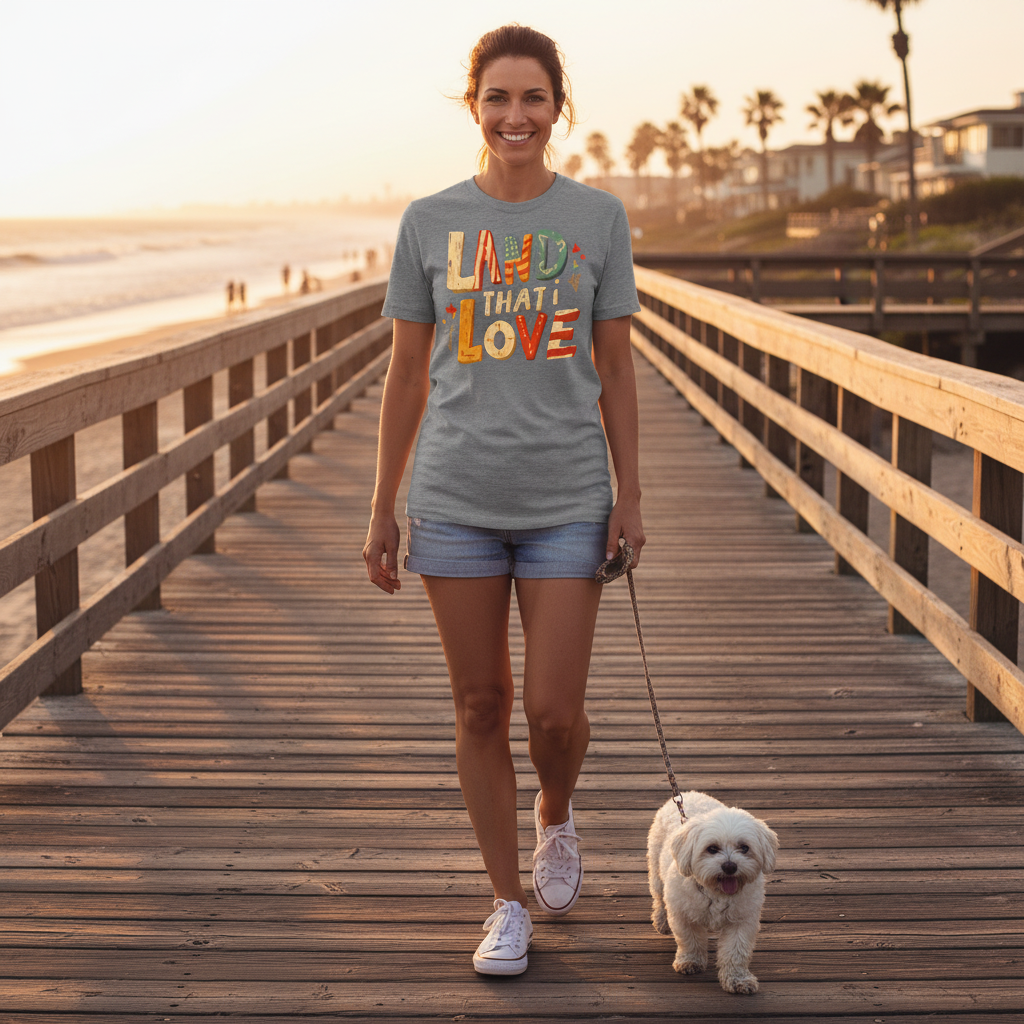 Patriotic loving tee proud love America Unisex T-Shirt  4th of July red white and blue freedom inspired t-shirt  Softstyle Comfort for Patriotic Souls