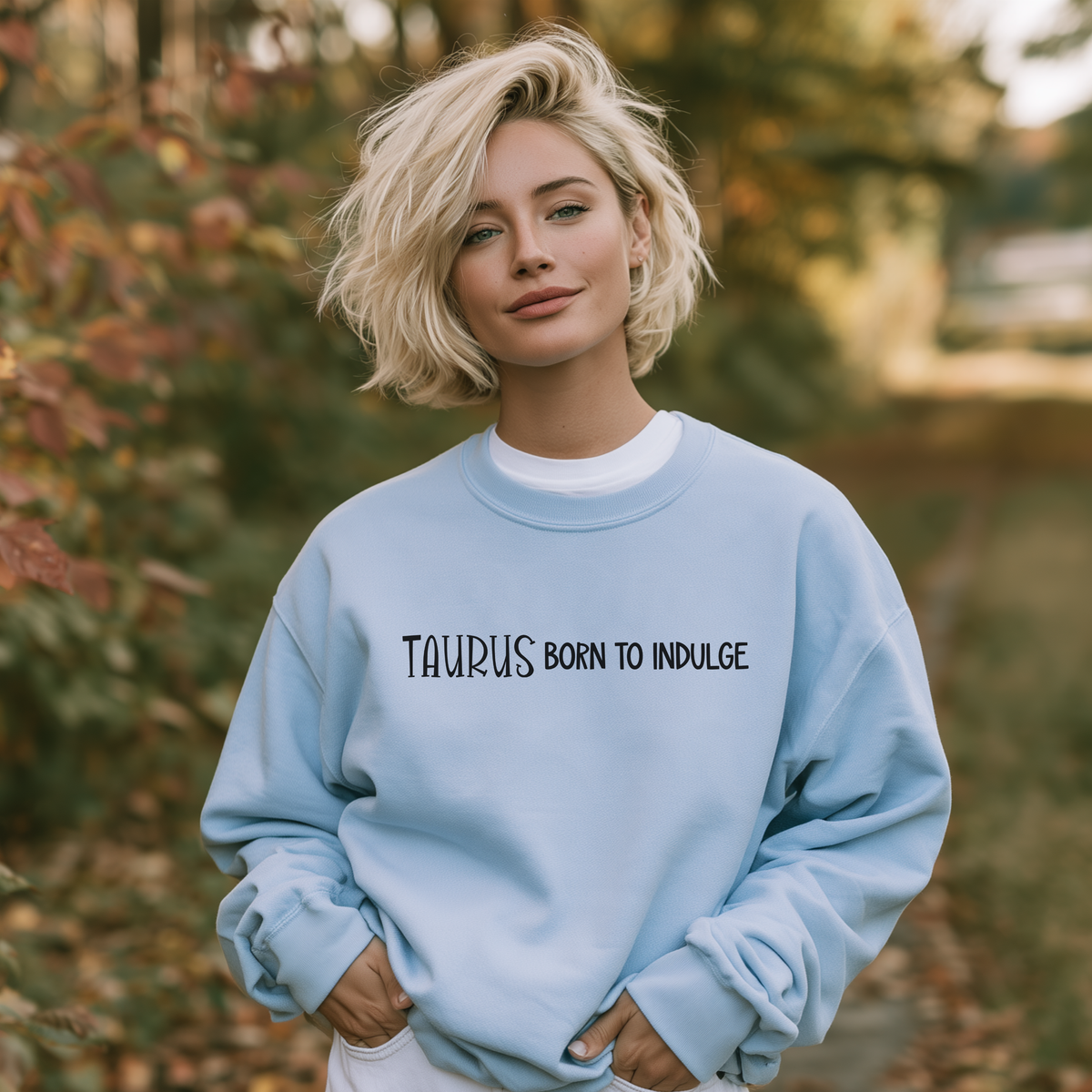 Embroidered Taurus Zodiac Unisex Crewneck Sweatshirt Horoscope giftable birthday