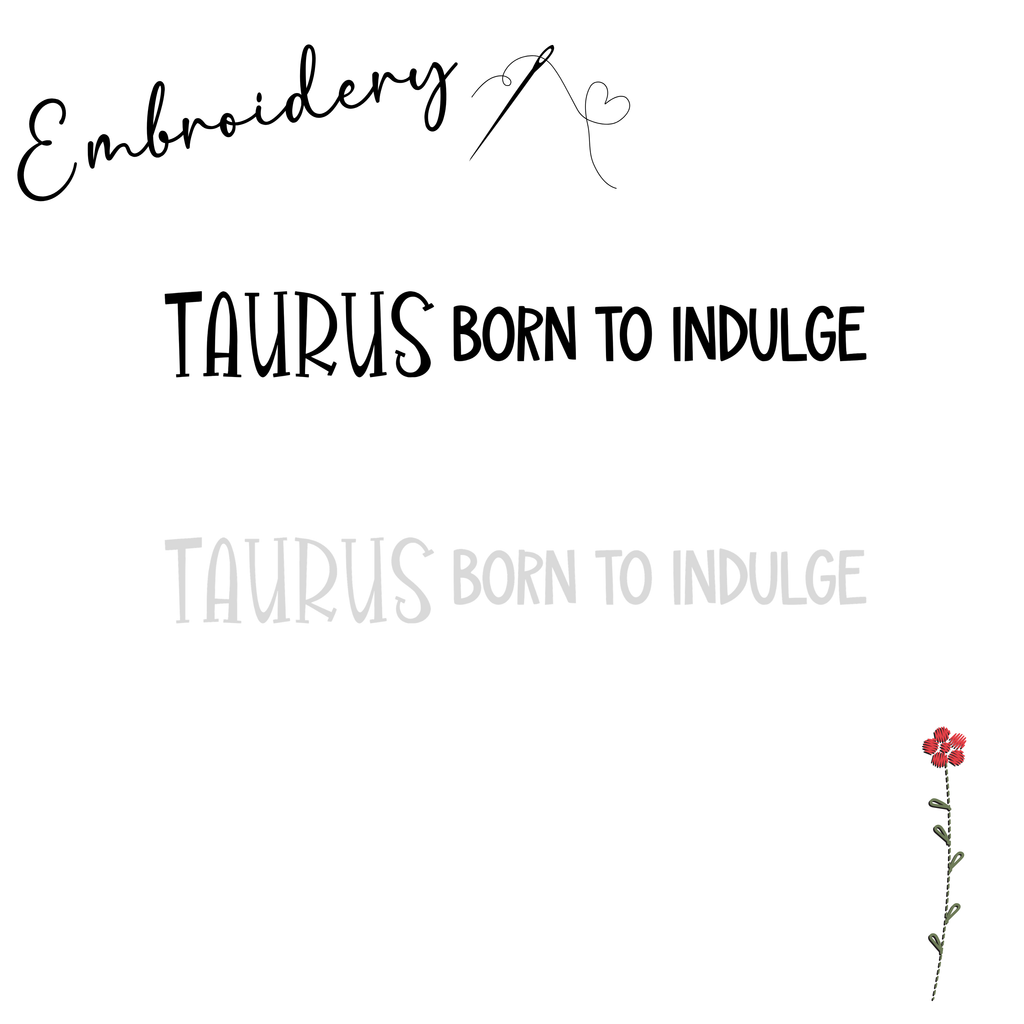 Embroidered Taurus Zodiac Unisex Crewneck Sweatshirt Horoscope giftable birthday