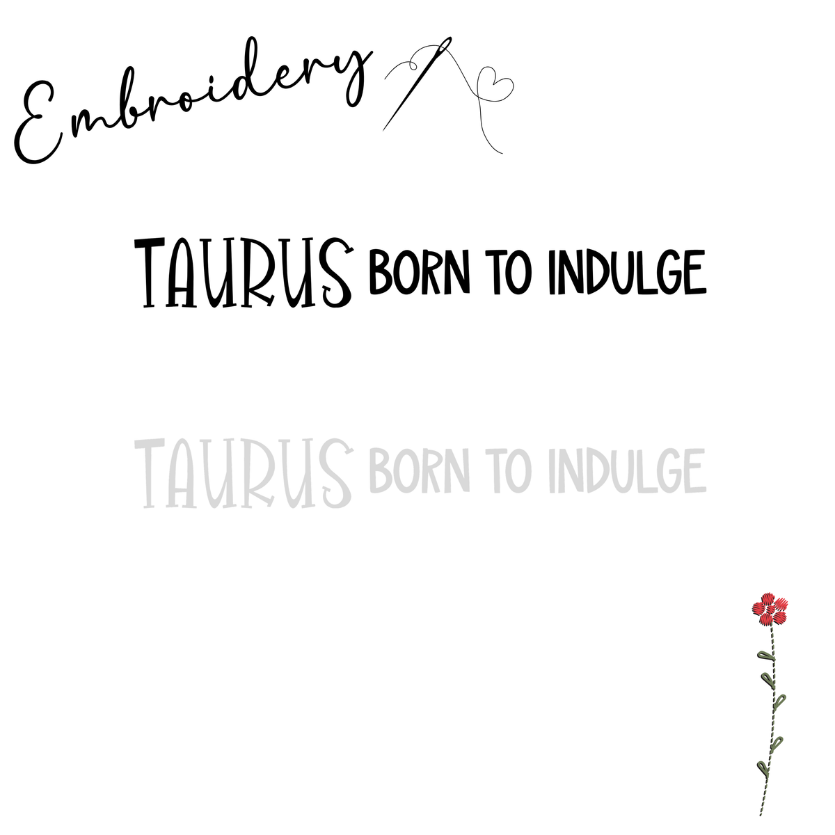 Embroidered Taurus Zodiac Unisex Crewneck Sweatshirt Horoscope giftable birthday