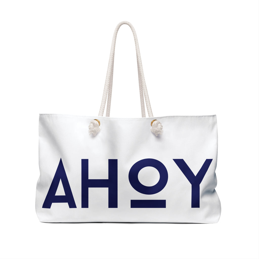 The best Weekender Bag 24" x13" Fun Lake vibe or boating enthusiast gift Ahoy to sea lovers